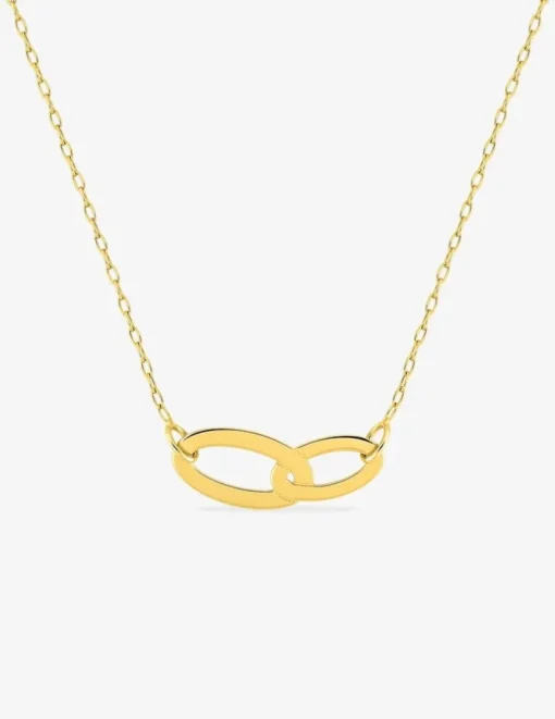Collier double ovale or jaune 375‰ SO OR