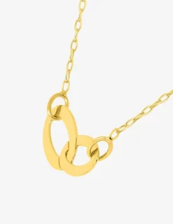 Collier double ovale or jaune 375‰ SO OR