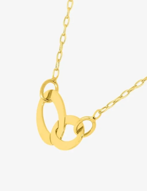 Collier double ovale or jaune 375‰ SO OR