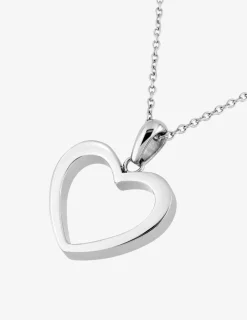 Collier en acier, breloque cœur SO OR