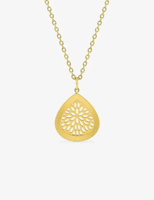 Collier en acier doré avec motif ajouré SO OR