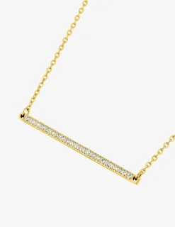 Collier en acier doré avec oxydes de zirconium SO OR