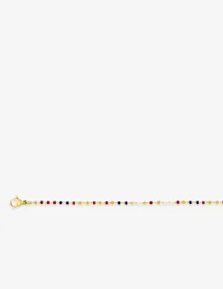 Collier en acier doré et cristaux synthétiques bicolores SO OR