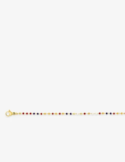 Collier en acier doré et cristaux synthétiques bicolores SO OR