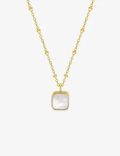 Collier en acier doré et nacre SO OR