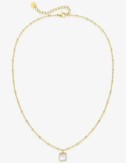 Collier en acier doré et nacre SO OR