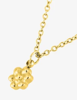 Collier en acier doré, pendentif fantaisie SO OR