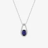 Collier en argent 925 ‰ rhodié avec pendentif oxyde de zirconium blanc et coloré SO OR