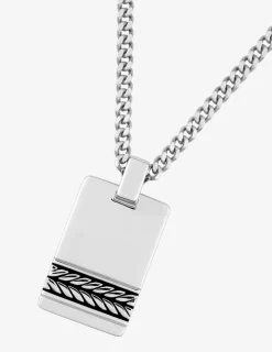 Collier en argent 925 ‰ rhodié avec plaque SO OR