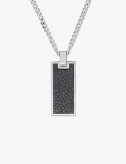 Collier en  argent 925 ‰ rhodié, rhodium noir et laque transparente SO OR