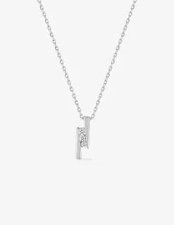 Collier en argent 925 ‰ rhodié et 3 oxydes de zirconium SO OR