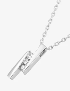 Collier en argent 925 ‰ rhodié et 3 oxydes de zirconium SO OR