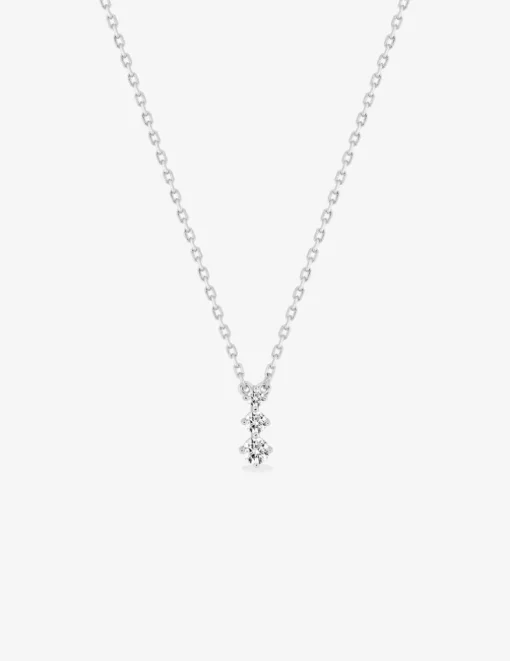 Collier en argent 925 ‰ rhodié, oxydes de zirconium SO OR