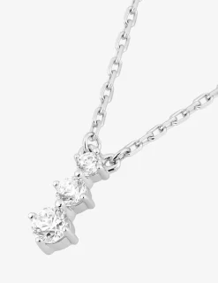 Collier en argent 925 ‰ rhodié, oxydes de zirconium SO OR