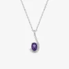 Collier en argent 925 ‰ rhodié avec oxydes de zirconium bicolores SO OR
