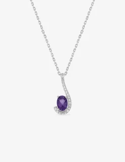 Collier en argent 925 ‰ rhodié avec oxydes de zirconium bicolores SO OR