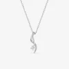 Collier en argent 925 ‰ rhodié et oxydes de zirconium 40 cm SO OR