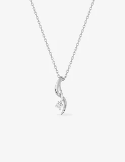 Collier en argent 925 ‰ rhodié et oxydes de zirconium 40 cm SO OR