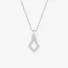 Collier en argent 925 ‰ rhodié et pendentif en oxydes de zirconium SO OR