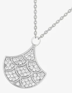 Collier en argent 925 ‰ rhodié , détails en oxydes de zirconium SO OR