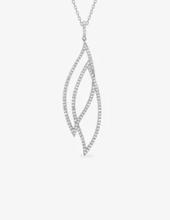 Collier en argent 925 ‰ rhodié avec pendentif en oxydes de zirconium SO OR