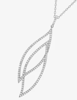 Collier en argent 925 ‰ rhodié avec pendentif en oxydes de zirconium SO OR