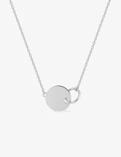 Collier en argent 925 ‰ rhodié avec breloque cercles SO OR