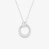 Collier en argent 925 ‰ rhodié, doubles cercles SO OR