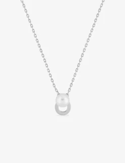 Collier en argent 925 ‰ rhodié avec perle de culture d'eau douce SO OR