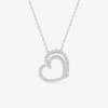 Collier en argent 925‰ cœur oxyde blanc chaine forçat SO OR
