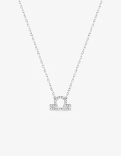 Collier en argent 925‰ oxyde blanc zodiaque balance SO OR