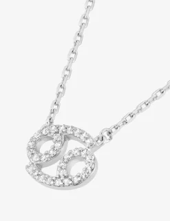Collier en argent 925‰ oxyde blanc zodiaque cancer SO OR