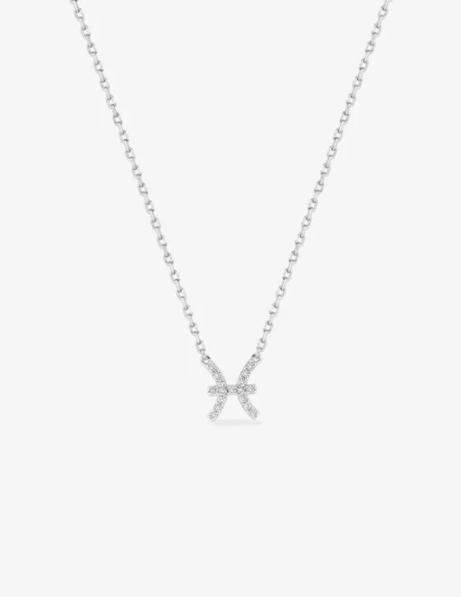 Collier en argent 925‰ oxyde blanc zodiaque poissons SO OR