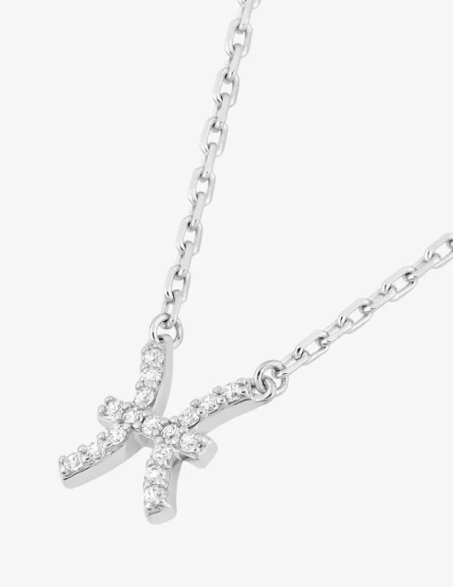 Collier en argent 925‰ oxyde blanc zodiaque poissons SO OR