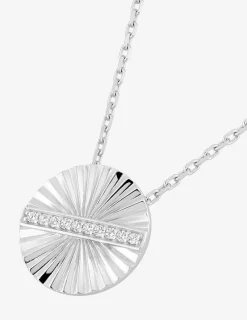 Collier en argent 925‰ rhodié, et oxyde de zirconium SO OR