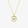 Collier en or 750 ‰ jaune avec topaze bleue SO OR