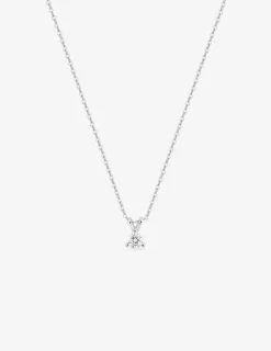 Collier en or blanc 375‰ avec diamant synthétique 0,15 ct F-VS SO OR