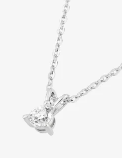 Collier en or blanc 375‰ avec diamant synthétique 0,15 ct F-VS SO OR