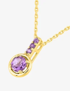 Collier en or jaune 750 ‰, améthyste SO OR