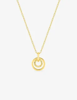 Collier en or jaune 375 ‰, motifs cercles SO OR
