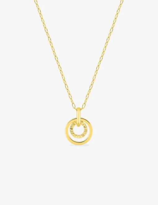 Collier en or jaune 375 ‰, motifs cercles SO OR