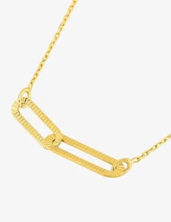 Collier en or jaune 375 ‰, ovales entrelacés SO OR