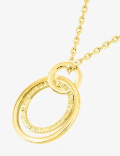 Collier en plaqué or anneaux entrelacés SO OR