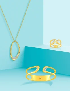 Collier en plaqué or et oxydes de zirconium SO OR