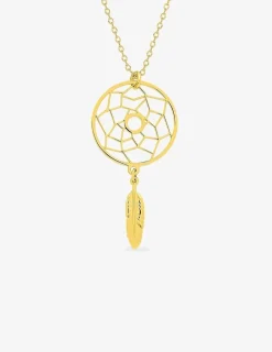 Collier en plaqué or motif attrape rêves SO OR