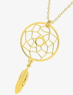Collier en plaqué or motif attrape rêves SO OR