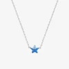 Collier enfant argent 925‰ rhodié et étoile de mer laque bleue SO OR