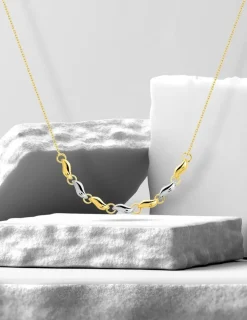 Collier fantaisie bicolore 375 ‰ SO OR