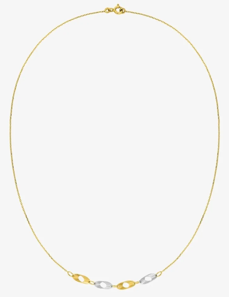 Collier fantaisie bicolore 375 ‰ SO OR