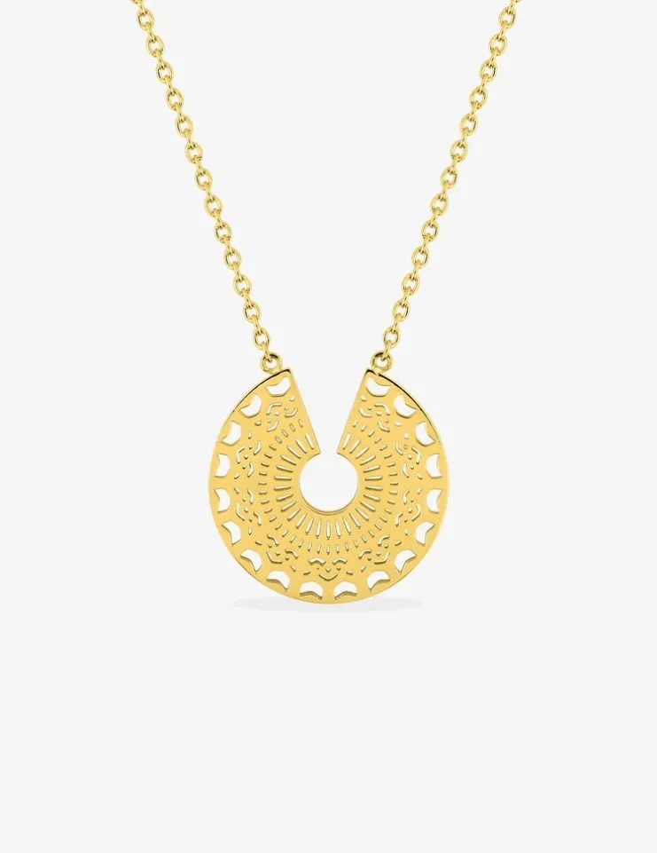 Collier fantaisie en acier doré 45 cm SO OR